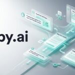 Diagram showing how Copy.ai turns a user prompt into marketing content through AI processing, draft generation, editing, and iterative prompt refinement.