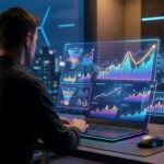 AI tools dashboard with futuristic interface and digital technology