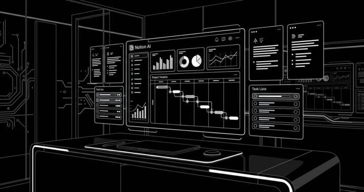 Notion AI workspace with digital notes and task management interface