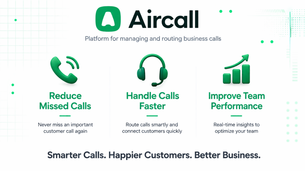 Aircall call routing system that helps reduce missed calls and handle calls faster