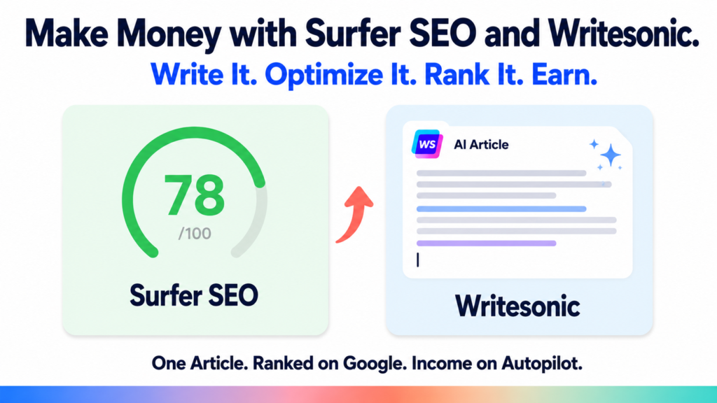 Make money with Surfer SEO and Writesonic by writing and optimizing SEO content in 2026