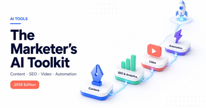 Best AI tools for marketers in 2026 including Jasper, Surfer SEO, Canva, HeyGen, Zapier and Copy.ai