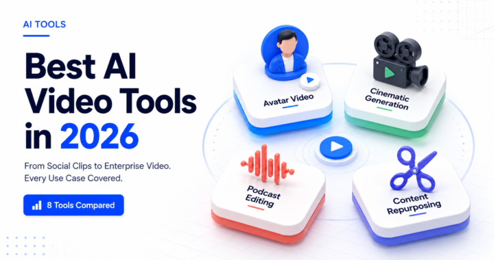Best AI video tools in 2026 including HeyGen, Kling AI, Runway, Synthesia, Descript, and Opus Clip compared
