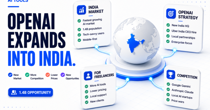 OpenAI India expansion strategy with AI market opportunities for entrepreneurs and freelancers in 2026