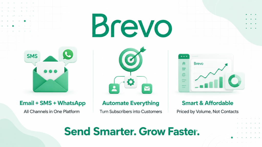 Brevo review 2026 covering pricing, features, pros and cons of the email marketing and automation platform
