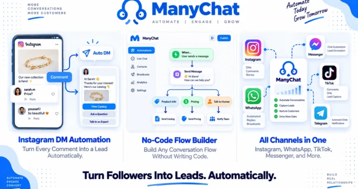 ManyChat review 2026 covering post-March pricing changes, Instagram DM automation, AI add-on features, pros and cons for creators and e-commerce brands
