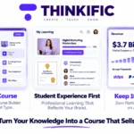 Thinkific review 2026 covering pricing from $36 to $199 per month, course builder features, free plan changes, pros and cons versus Kajabi and Teachable